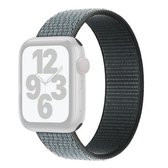 Single Lap nylon vervangende horlogeband, maat: XS 128 mm voor Apple Watch Series 6 & SE & 5 & 4 40 mm / 3 & 2 & 1 38 mm (stormgrijs)