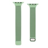 Kleine taille Dual Section Milan vervangende horlogeband voor Apple Watch Series 6 & SE & 5 & 4 44 mm / 3 & 2 & 1 42 mm (mintgroen)