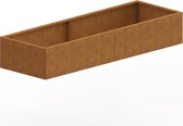 MySteel Cortenstaal plantenbak Texas xxl 2400x800 Inclusief Bodemplaat  - Hoogte: 600mm