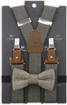 Sir Redman - bretels combi pack - Connor Herringbone - bruin / beige