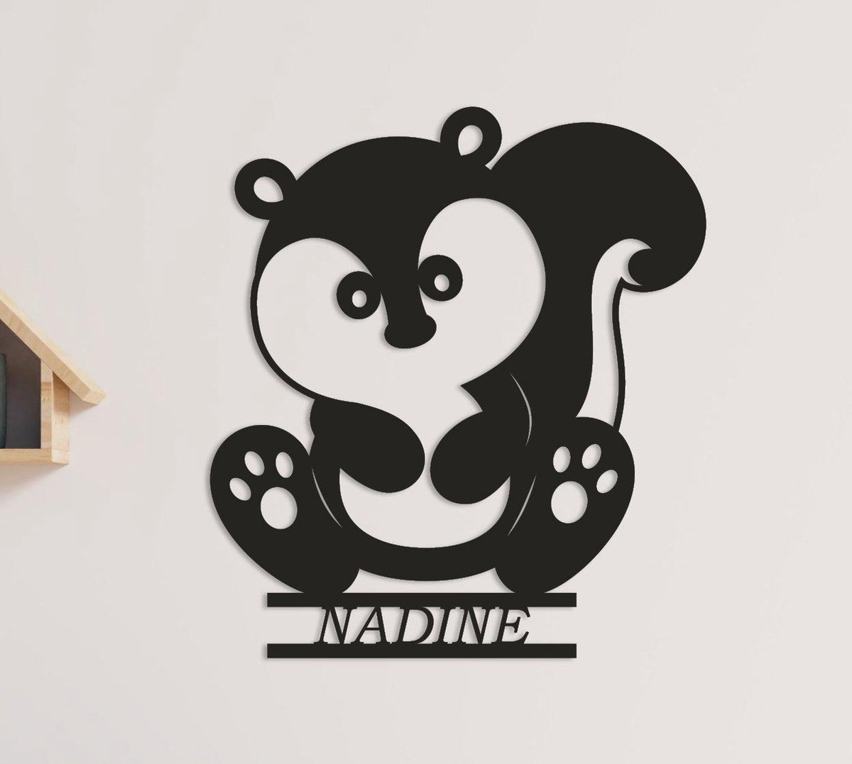 Wanddecoratie kinderen | Eekhoorn - XL (72x80cm)