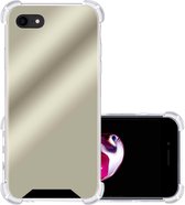 Hoes voor iPhone 7 Hoesje Spiegel Hoes Shock Proof Case Spiegel Hoesje - Goud