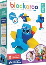 Blockaroo Vliegtuig Foam Blocks junior rubber - 10 onderdelen - Magnetisch speelgoed - Badspeelgoed