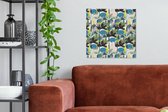 Canvas Schilderij Jungle - Planten - Abstract - 50x50 cm - Wanddecoratie