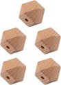 Durable Houten Hexagonkralen 5 stuks 20mm