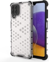 Voor Samsung Galaxy M32 4G schokbestendige honingraat pc + TPU-beschermhoes (wit)