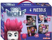 legpuzzel 100% Wolf junior karton paars 4 stuks