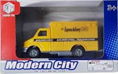 postbus Modern City junior 9 cm staal geel