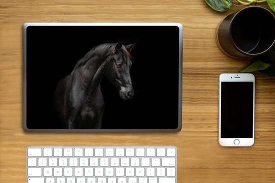 Sticker ordinateur portable - 12,3 pouces - Cheval - Animal - Zwart