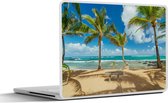 Laptop sticker - 17.3 inch - Palbomen op Kuau Cove Beach in Maui - 40x30cm - Laptopstickers - Laptop skin - Cover