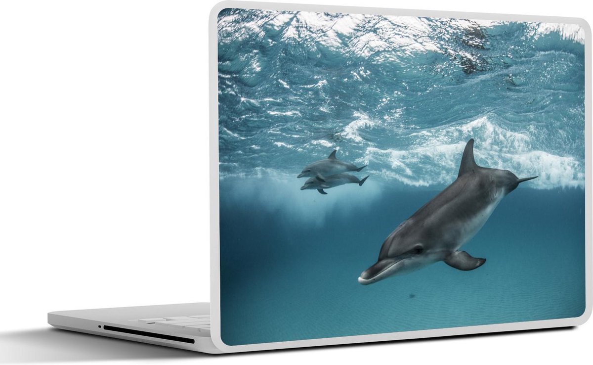 Laptop sticker - 11.6 inch - Dolfijn - Water - Zee - 30x21cm - Laptopstickers - Laptop skin - Cover