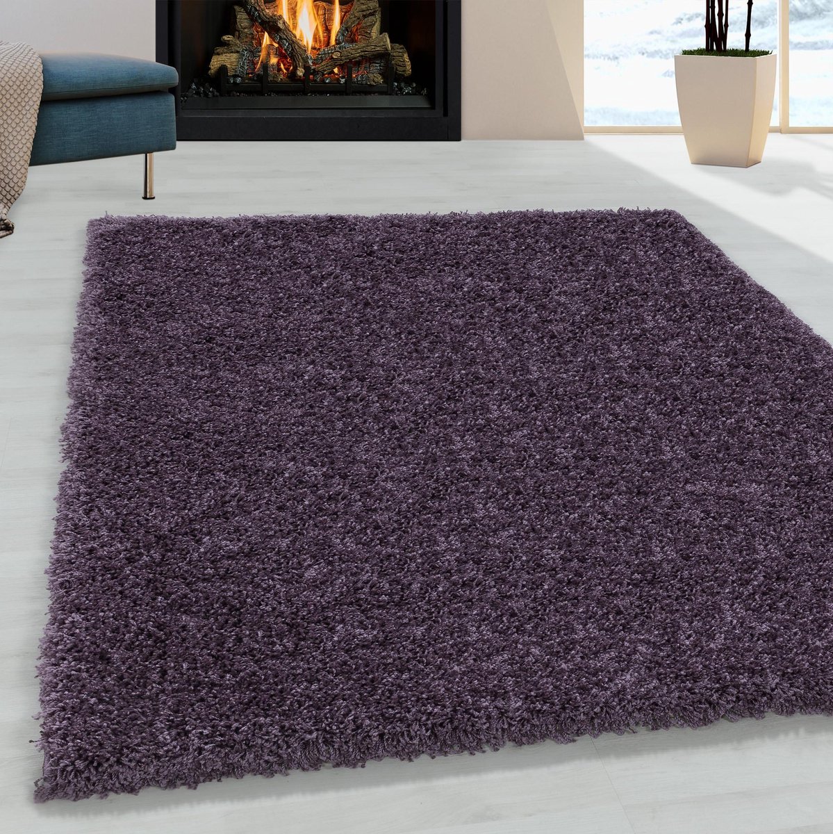 Ayyıldız SYDNEY Loper GEEN Shaggy Modern Vloerkleed - 80 X 250 CM - Polypropyleen - Jute