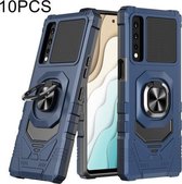 Voor LG Stylo 7 5G 10 PCS Union Armor Magnetische PC + TPU Shockproof Case met 360 Graden Rotatie Ring Houder (Blauw)