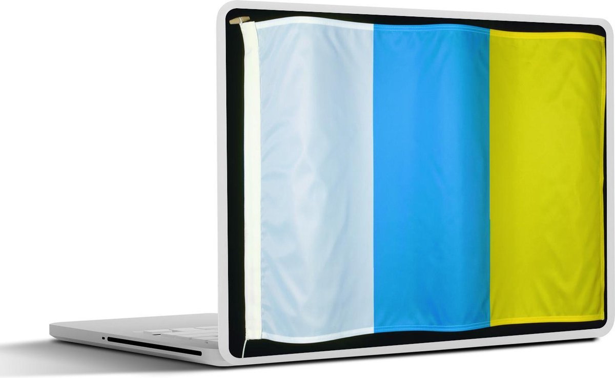 Afbeelding van product SleevesAndCases  Laptop sticker - 15.6 inch - Close-up van de vlag van de Canarische Eilanden