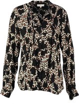 Signe nature zachte viscose blouse met sjaal hals -valt kleiner - Maat 42