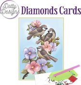 Dotty Design Diamond Painting Kaart Vogeltjes tussen de Bloemen