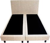 Bedworld Boxspring 200x210 - Geveerd - Waterafstotend fijn - Licht beige (MV02)