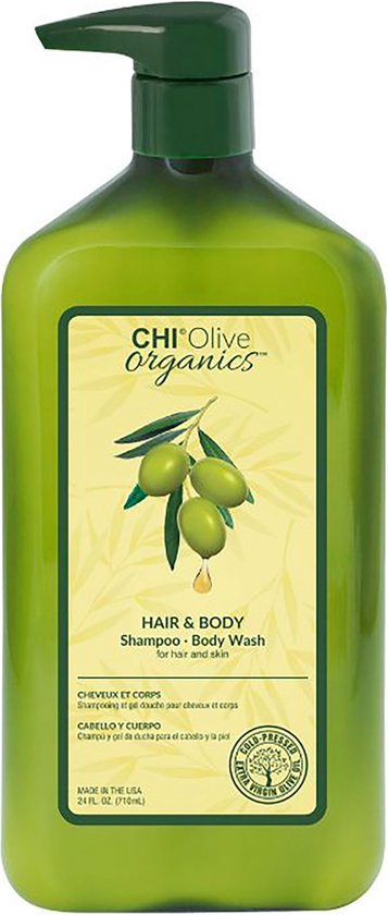 CHI Olive Organics - Hair & Body Shampoo - Body Wash 710ml. - Normale shampoo vrouwen - Voor Alle haartypes - 710 ml - Normale shampoo vrouwen - Voor Alle haartypes