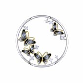 Zilverkleurige 33mm Insignia met Goudkleurige Vlinder van MY iMenso