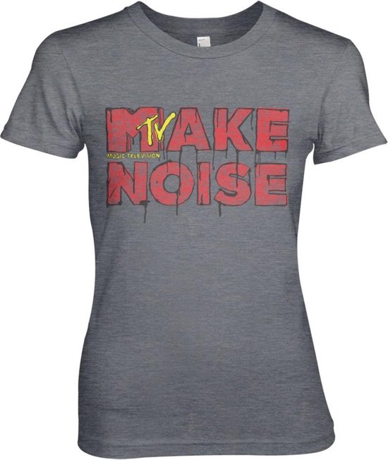 MTV Dames Tshirt -L- Make Noise Grijs