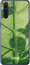 6F hoesje - geschikt voor OPPO A91 -  Transparant TPU Case - Leaves Macro #ffffff