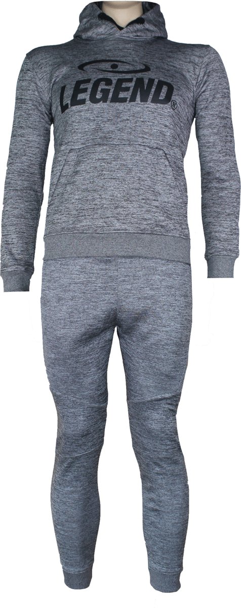 Joggingpak dames/heren met hoodie grijs  XXS