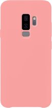 Telefoonglaasje Hoesje Geschikt voor Samsung Galaxy S9 Plus - silicone - Roze - Beschermhoes - Case - Cover