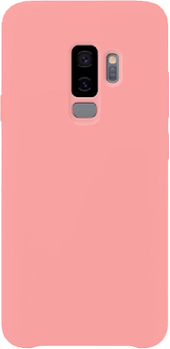 Telefoonglaasje Hoesje Geschikt voor Samsung Galaxy S9 Plus - silicone - Roze - Beschermhoes - Case - Cover