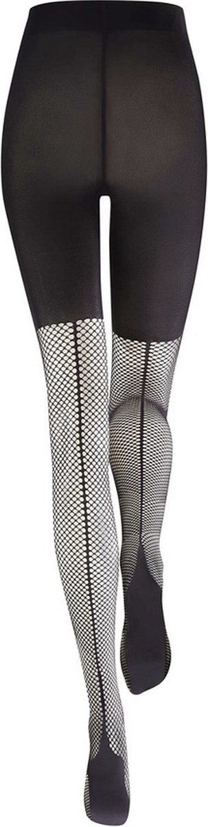 Kunert Showpiece Visnetpanty met naad-38 Kleur Zwart