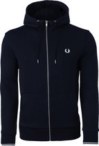 Fred Perry hoodie sweatvest - blauw - Maat: L