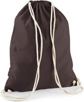 Westford Mill Cotton Gymsac WM110 - Chocolate - 37 x 46 cm