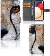 Bookcase Geschikt voor Samsung Galaxy A03s Hoesje Cheetah