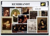 Rembrandt van Rijn – Luxe postzegel pakket (A6 formaat) : collectie van verschillende postzegels van Rembrandt van Rijn – kan als ansichtkaart in een A6 envelop - authentiek cadeau - kado - geschenk - kaart - nachtwacht  - Nederlandse schilder