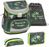 rugzakset Dino Attack 17 liter polyester groen 4-delig