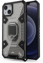 Space PC + TPU-ringhouder beschermhoes voor iPhone 13 (grijs)