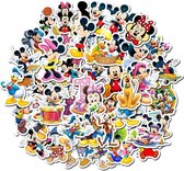 50 stuks Disney Figuren Stickers - Mickey & Minnie Mouse, Donald Duck, Pluto en Goofy  - Voor op de fiets, beker, laptop, schoolspullen, kamer, etc - School - Kinderen - Stickers - Plakken - Stikker - Stripfiguren - Meisjes - Bundel - Set - 50