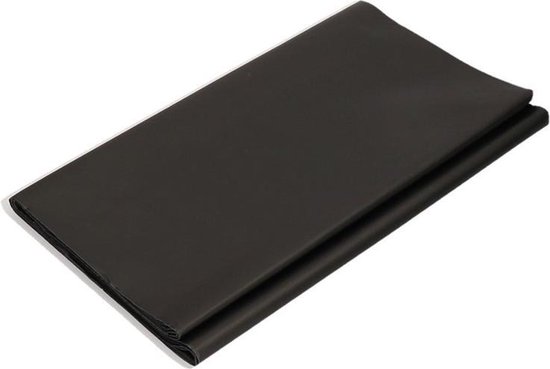 Zwart tafellaken/tafelkleed 138 x 220 cm herbruikbaar van papier met plastic laagje - duni
