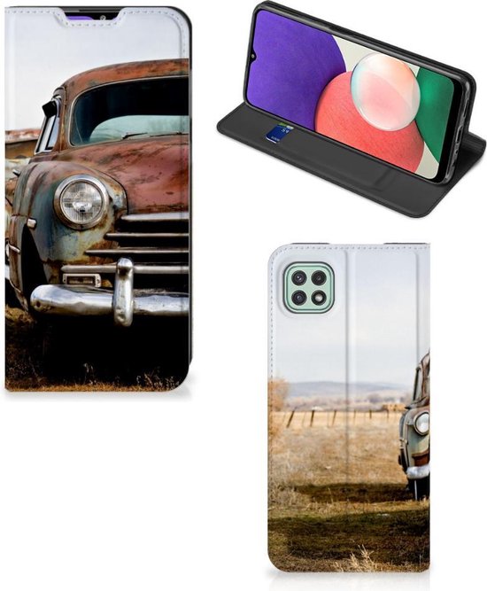 Coque de portable Samsung Galaxy A22 5G Bookcover Vintage Car