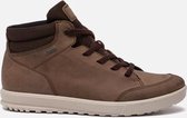 ECCO Ennio hoge leren heren sneakers - Bruin - Maat 42 - Uitneembare zool