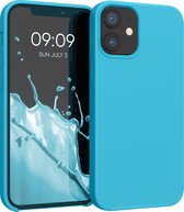 kwmobile telefoonhoesje voor Apple iPhone 12 mini - Hoesje met siliconen coating - Smartphone case in zeeblauw