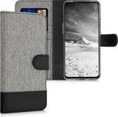kwmobile telefoonhoesje voor OnePlus Nord - Hoesje met pasjeshouder in grijs / zwart - Case met portemonnee