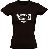 Foxwild Dames t-shirt | Peter Gillis | Massa is kassa | Hatseflatse | cadeau | Zwart