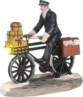 Luville - Postman newspaper delivery battery operated - Kersthuisjes & Kerstdorpen