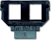 Busch-Jaeger Alpha Exclusive inzetplaatje 2 x 6- en 8-polige Modular Jack, cat. 3