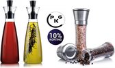 Combideal! - Olie- en Azijnkaraf + Peper- en Zoutmolen - CPKG