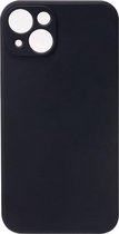 Shop4 - iPhone 13 mini Hoesje - Zachte Back Case TPU Siliconen Mat Zwart