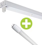 LED TL Armatuur 150cm (enkel) IP22 | Incl. LED TL Buis 22W - 2800K - Warm wit (828)