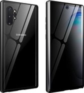 Samsung Galaxy S10 Full Body Hoesje met Gehard Glas - Metalen Behuizing - Shockproof Armor - Magnetische Sluiting - Samsung Galaxy S10 - Zwart