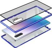 iPhone 12 Mini Full Body Hoesje met Gehard Glas - Metalen Behuizing - Shockproof Armor - Magnetische Sluiting - Apple iPhone 12 Mini - Blauw