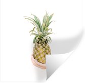 Muurstickers - Sticker Folie - Tropisch - Ananas - Geel - 30x30 cm - Plakfolie - Muurstickers Kinderkamer - Zelfklevend Behang - Zelfklevend behangpapier - Stickerfolie